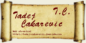 Tadej Čakarević vizit kartica